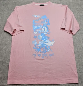 VTG Def Jam University Shirt Mens Large Pink Hip Hop Skater Grunge Rap Y2K - Picture 1 of 10