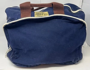 Square Rigger Land's End blaue Canvas Tasche mit weißem Reißverschluss Gepäck 80er - Bild 1 von 7