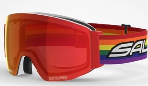 Máscara de esquí SALICE 104DARWF OTG blanco/arco iris lente antiniebla RW rojo - Imagen 1 de 1