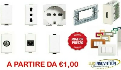 BTICINO MATIX COMPATIBILE PRESA SCHUKO TV PULSANTE DEVIATORE USB FRUTTI