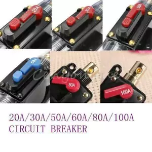 AUTO AUTO MARINE DC 12V-24V BICI INTERRUTTORE CIRCUITO AUDIO STEREO RESET FUSIBILI INVERTER - Foto 1 di 13