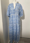 HUMIDITY Australia | 100% Cotton Blue Maxi Dress Made In India Size L RRP$135