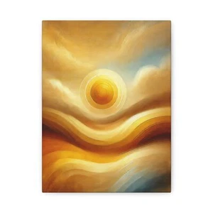 Abstract Rolling Hills Landscape Matte Canvas Print Contemporary Nature Wall Art - Picture 1 of 21
