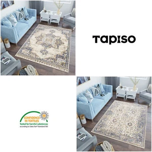 Alfombra de salón de pelo corto alfombra beige 300x400 usada efecto dormitorio NUEVO - Imagen 1 de 17