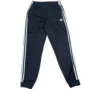 Adidas Sweat Pants Youth Size XL 18/20 Black Striped Jogger 3 Stripe School Pant - Picture 1 of 4