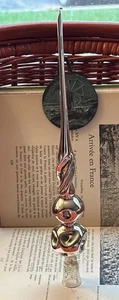 Seltener Vintage Silber Christbaumaufsatz aus Glas - Bild 1 von 6