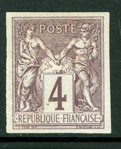 France 1878 Colonies General Issues 4¢ Imperf Scott #40 Mint G50 - Picture 1 of 6