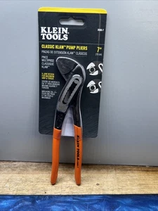 Klein Tools D505-7 Clásico Klaw V Mandíbula Bomba Alicates Mango Naranja Nuevo Sellado - Imagen 1 de 2