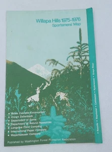 Mapa deportivo vintage 1975-1976 "Willipa Hills" Washington Southwest WA - Imagen 1 de 4