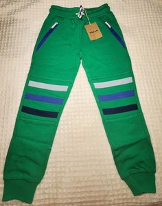 Mini Boden Kids Boys Warrior Knee Cotton Joggers Pants Green Size 13-14Y NWT - Picture 1 of 6