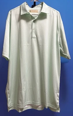 Donald Ross Men’s Golf Polo Short Sleeve Light Green And White Size Large - Image 1 of 3