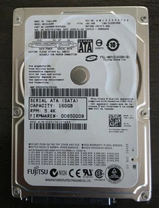 Fujitsu MHY2160BH 2.5-Inch 160GB SATA/150 5400RPM 8MB Notebook Hard Drive - Photo 1/4