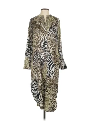 Kimono plateado Adrienne Landau Onyx para mujer S Foto 1 de 4