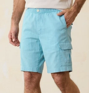 Tommy Bahama Hombres M Lino el Sueño 9" Pantalones Cortos Carga Azul Alfresco Nuevos con Etiquetas $110 - Imagen 1 de 12