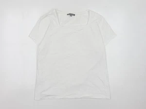 Laura Ashley Women's White T-Shirt, Size 18, Square Neck - Picture 1 of 12