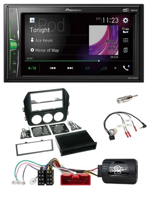 Pioneer 2DIN Lenkrad DAB USB Bluetooth Autoradio für Mazda MX 5 NC 09-15 schwarz - Bild 1 von 4