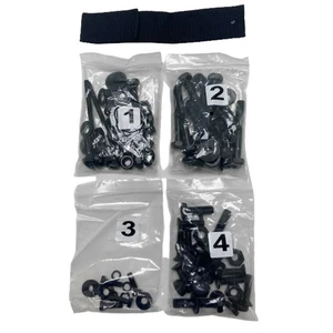 GTW MACH3 Golf Cart Rear Seat Kit Hardware Pack | YAM Drive2 | Black Coated - Bild 1 von 6