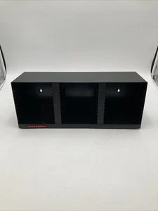 Vintage LASERLINE CD Aufbewahrung Regal Organizer Schreibtisch oder Wandhalterung schwarz 36 CDs - Bild 1 von 9
