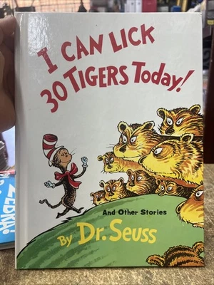 “I CAN LICK 30 TIGERS TODAY” Dr Seuss 1969 Random House Hardcover Foto 1 de 2