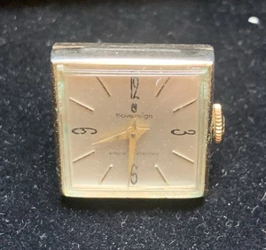 Vintage Sovereign Manschettenknöpfe Uhr läuft wie vorgefunden - Bild 1 von 9