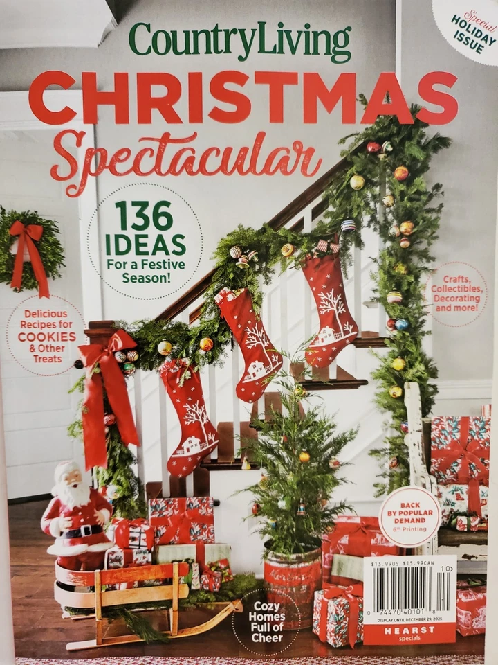 COUNTRY LIVING HOLIDAY ISSUE 2025 CHRISTMAS SPECTACULAR 136 IDEAS COZY HOMES... - Image 1 of 1