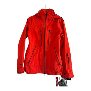 VOLCOM (NWT) Women’s Orange Recco Zip Tech Gore-Tex Long Fit Snow Ski Jacket-XS - Picture 1 of 24