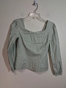 Camicetta Love Benito nuova con etichette boho business casual cottage Y2K verde taglia 4 - Foto 1 di 8