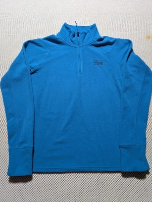 Mountain Hardwear Blue Microchill Fleece Lightweight Outdoor Jacket Wmns Medium  - Image 1 of 4