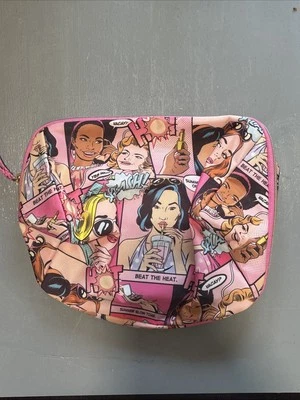 Bolsa de baño cosmética maquillaje estampado cómic rosa Estée Lauder Foto 1 de 4