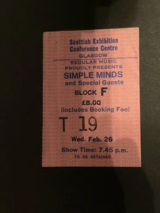 Simple Minds Ticket 1986 - Bild 1 von 1