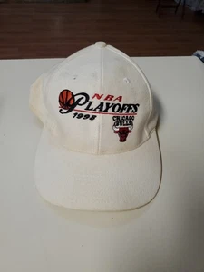Vintage Chicago Bulls Six Time NBA Champions 1991 - 1998 Snapback Hat Worn - Picture 1 of 5