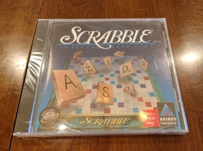 Scrabble CD-Rom Crossword Game Vintage 1996 Hasbro For Windows 95/3.1 Mac SEALED - Image 1 of 2