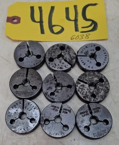 Thread Ring Gages 5/16"-24UNF, 5/16"-18UNC 2A 9 Pcs. Go/No-Go Machine Shop Tool - Picture 1 of 9