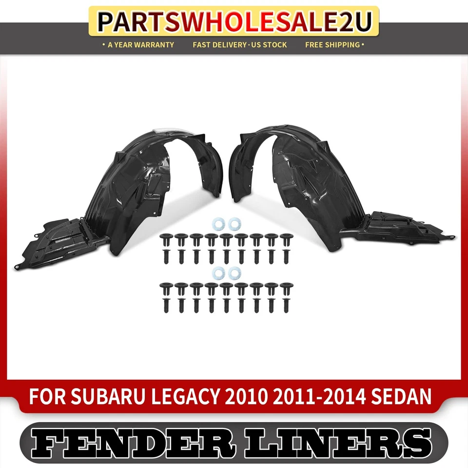 2 piezas forros de guardabarros interiores delanteros con espuma aislante para Subaru Legacy 2010-2014 Foto 1 de 4