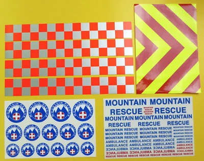 RC Rock Crawler 'MOUNTAIN RESCUE' 4x4 10th scale stickers decals fits RC4WD D90
