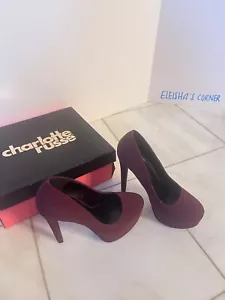 New Women’s Platform High Heel Suede Charlotte Russe NIB Size 7 Burgundy Color - Picture 1 of 4