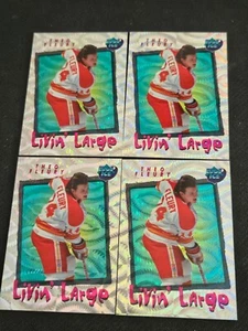 1995-96 COLLECTORS EDGE ICE THEO FLEURY L9 LIVIN LARGE 4 CARD LOT - Picture 1 of 2
