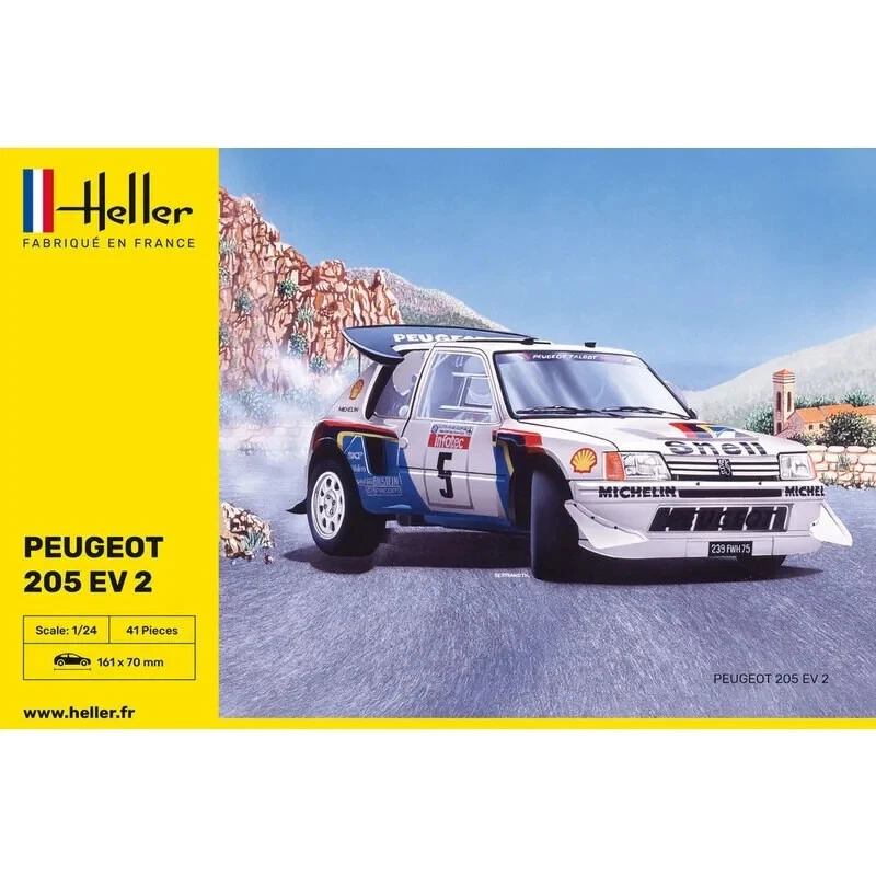 Peugeot 205 EV2 WRC Rally Scala 1:24 plastic model Kit 80716 - Immagine 1 di 1