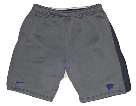 Kansas State Wildcats Nike On Field Shorts Men’s XLT Zipper Side EUC Engineered Cover