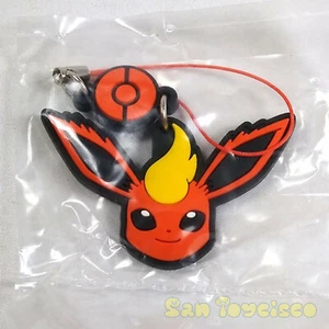 Dije de goma con correa oscilante facial de Pokémon - Colgante Flareon Netsuke Nintendo Kanto - Imagen 1 de 2