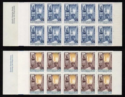 SWEDEN, SCOTT # 721, SET OF 2 MNH COMPLETE BOOKLETS 1967 UPSALLA CATHEDRAL PROOF - Image 1 of 4