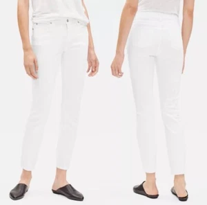 Eileen Fisher System Organic Cotton Jeans Size 10 Slim Fit Ankle White - Picture 1 of 10