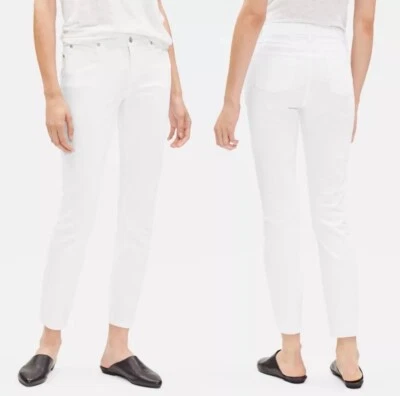 Eileen Fisher System Organic Cotton Jeans Size 10 Slim Fit Ankle White - Image 1 of 4