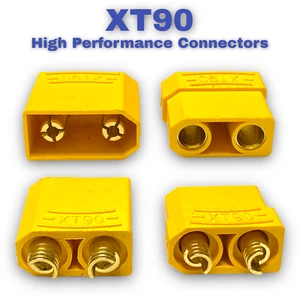✅ 5 Paar 10 Stück XT90 Hochstrom Stecker Buchse Nylon Goldstecker Lipo Akku 90A - Bild 1 von 15
