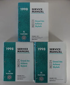 Taller Manual Pontiac Grand Am / Oldsmobile Achieva / Buick Skylark Desde 1998 - Imagen 1 de 10