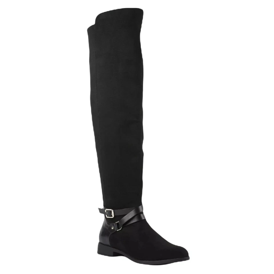 XOXO Womens Thames Over The Knee Boot Black Size 6.0 Ty3c
