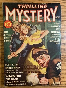 RARE November 1941 THRILLING MYSTERY PULP Classic Cover HIGH GRADE - Picture 1 of 4