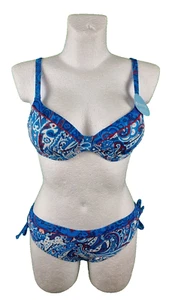 Olympia Bikini Größe 36 C Cup Blau Bademode Trägerbikini Bügel Badebekleidung - Bild 1 von 5