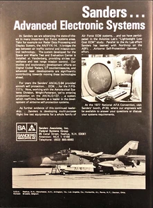 Pubblicità stampa elaborazione dati radar Sanders 1977 Air Force F-111 autoprotezione - Foto 1 di 1