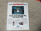 Original 1992 11-8,5"" Super Monaco GP Sega Marlboro ARCADE SPIELFLYER    